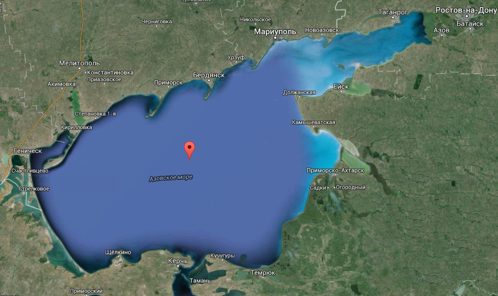 Карта Азовского моря